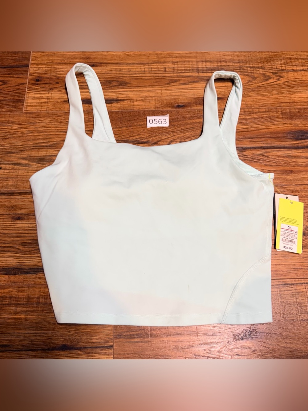 all in motion Light Mint Square-Neck Crop Tank